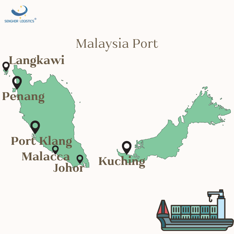 Senghor-Logistik-Schiff-von-China-zum-Malaysia-Hafen